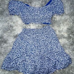 Princess Polly "The Meadow" Set / Color: Blue & White / Size: US 2